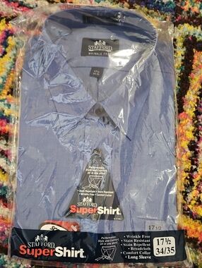 Stafford Men's Light Blue Dress Shirt - SuperShirt